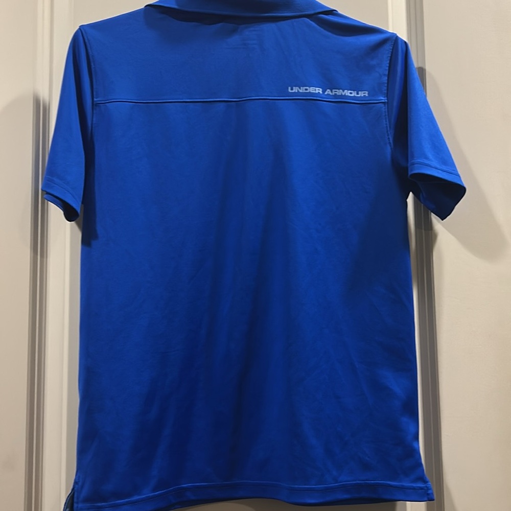 Like New! Under Armour heatgear Polo shirt short sleeves logo size youth large - Picture 3 of 9